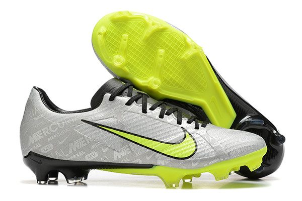 Men's Air Zoom Mercurial Vapor XV Elite FG Grey Soccor Shoes 009 Men's Air Zoom Mercurial Vapor XV Elite FG Grey Soccor Shoes 009